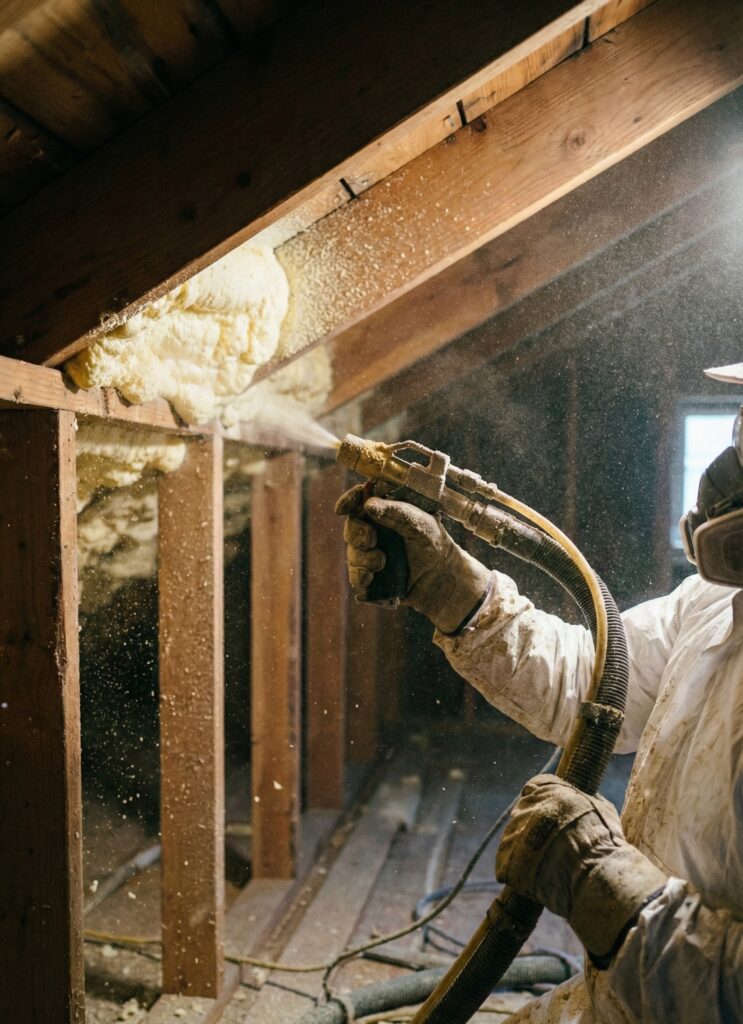 sprayfoam insulation installation